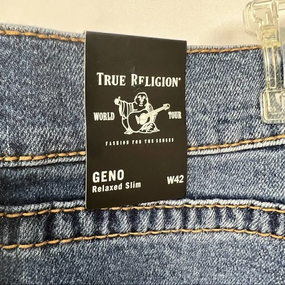 True Religion Geno Relaxed Slim Big T No Flap Jeans NWT